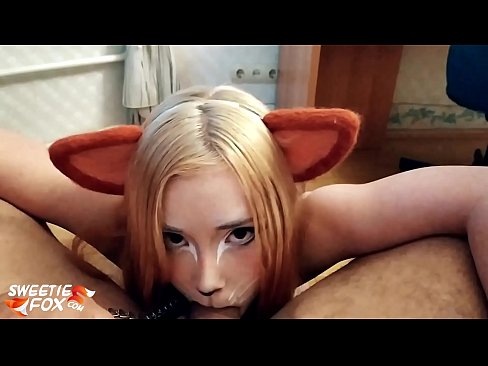 ❤️ Kitsune आफ्नो मुखमा डिक र कम निल्यो ❤  सेक्स